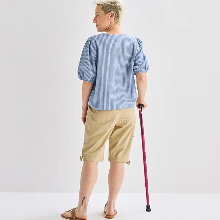 St. John's Bay Womens 11" Mid Rise Adaptive Easy-on + Easy-off Bermuda Short