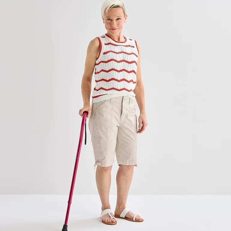 St. John's Bay Womens 11" Mid Rise Adaptive Easy-on + Easy-off Bermuda Short