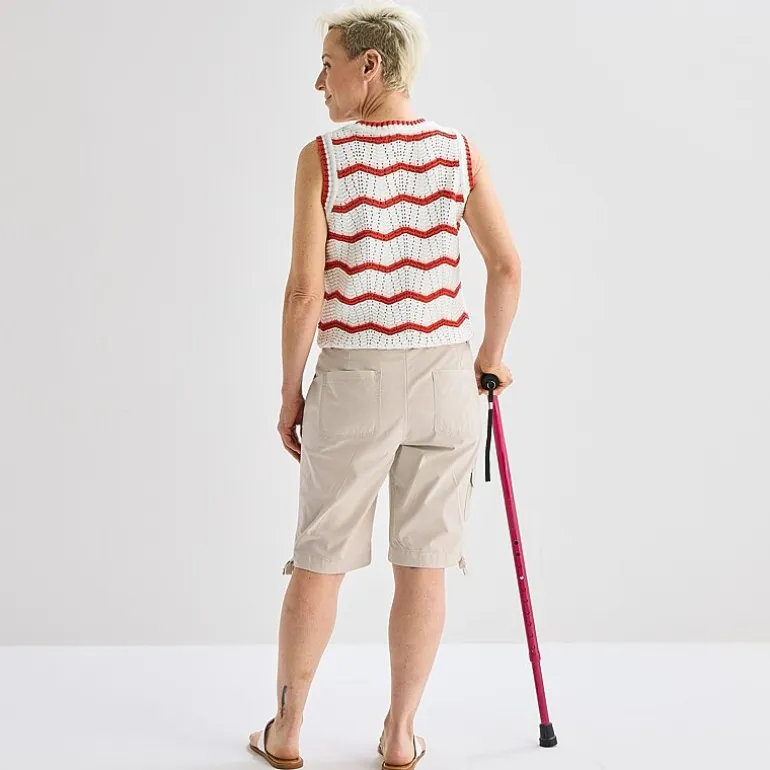 St. John's Bay Womens 11" Mid Rise Adaptive Easy-on + Easy-off Bermuda Short