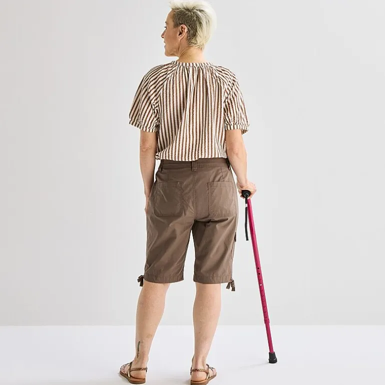 St. John's Bay Womens 11" Mid Rise Adaptive Easy-on + Easy-off Bermuda Short