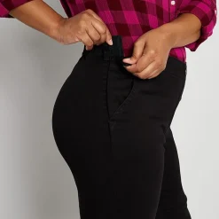 St. John's Bay Womens Mid Rise Adaptive Seated Wear Straight Leg Jean