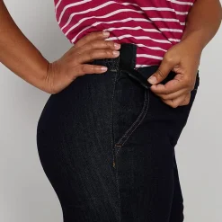 St. John's Bay Womens Mid Rise Adaptive Seated Wear Straight Leg Jean