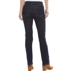 St. John's Bay Womens Mid Rise Adaptive Easy-on + Easy-off Straight Leg Jean