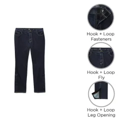 St. John's Bay Womens Mid Rise Adaptive Easy-on + Easy-off Straight Leg Jean