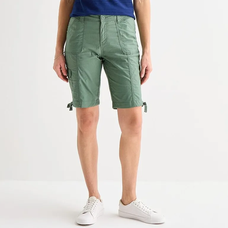St. John's Bay Womens 11" Mid Rise Bermuda Short
