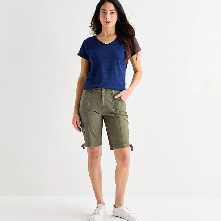 St. John's Bay Womens 11" Mid Rise Bermuda Short