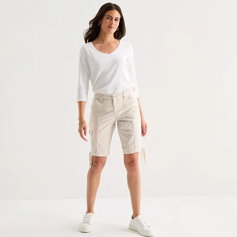 St. John's Bay Womens 11" Mid Rise Bermuda Short