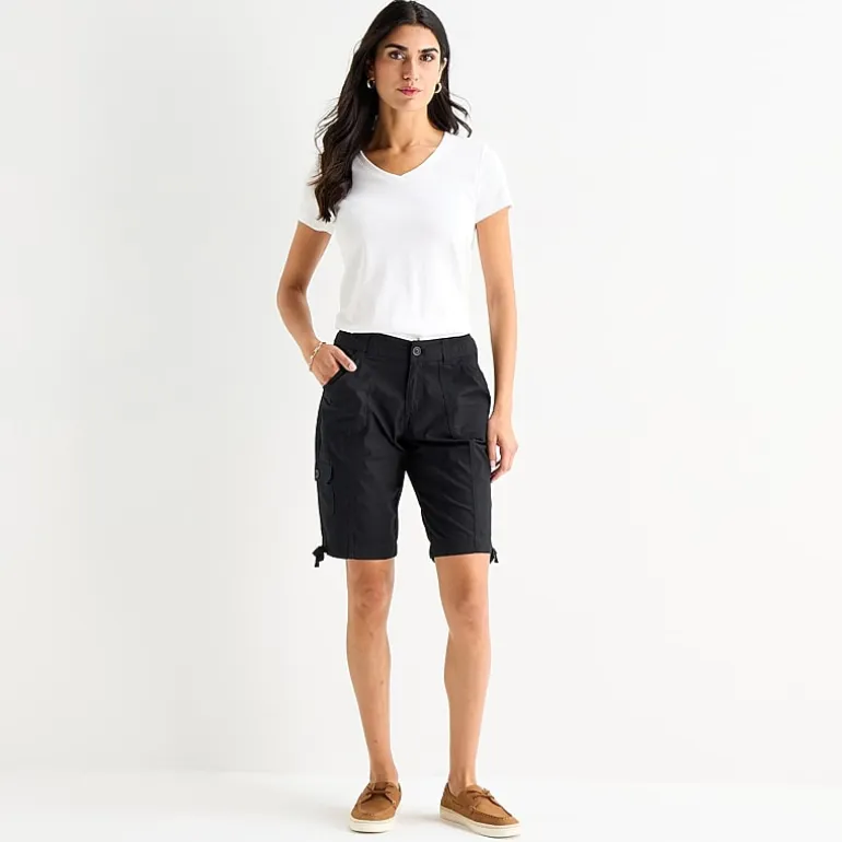 St. John's Bay Womens 11" Mid Rise Bermuda Short
