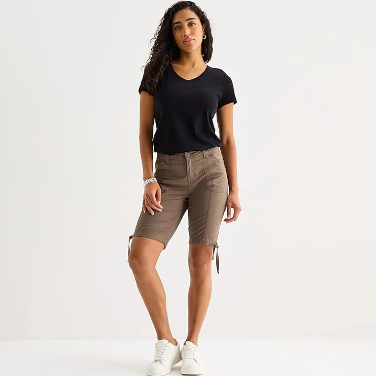 St. John's Bay Womens 11" Mid Rise Bermuda Short