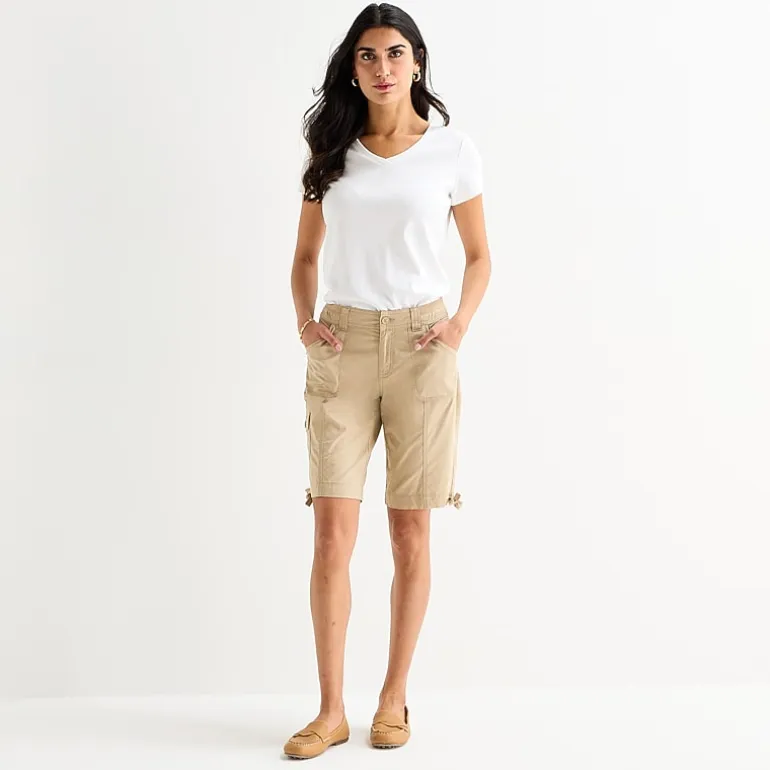 St. John's Bay Womens 11" Mid Rise Bermuda Short