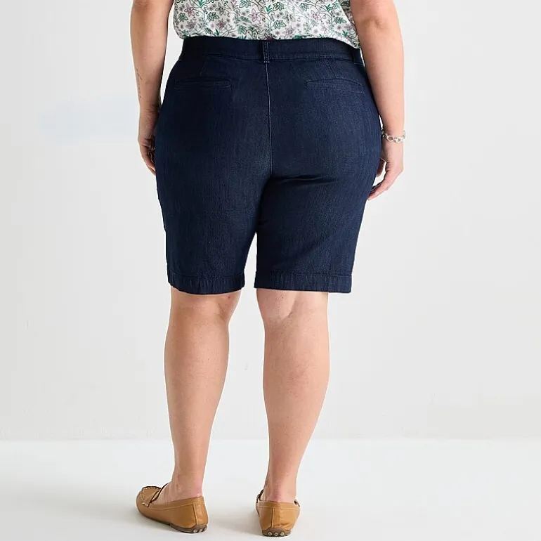 St. John's Bay Womens 11" Mid Rise Plus Bermuda Short