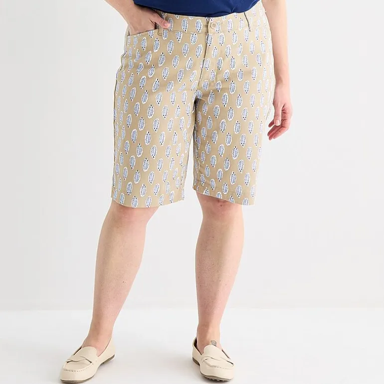 St. John's Bay Womens 11" Mid Rise Plus Bermuda Short