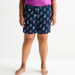 St. John's Bay Womens 8" Mid Rise Plus Chino Short