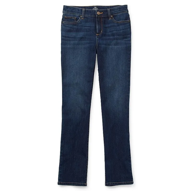 St. John's Bay Womens Mid Rise Secretly Slender Straight Leg Jean