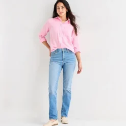 St. John's Bay Womens Mid Rise Secretly Slender Straight Leg Jean