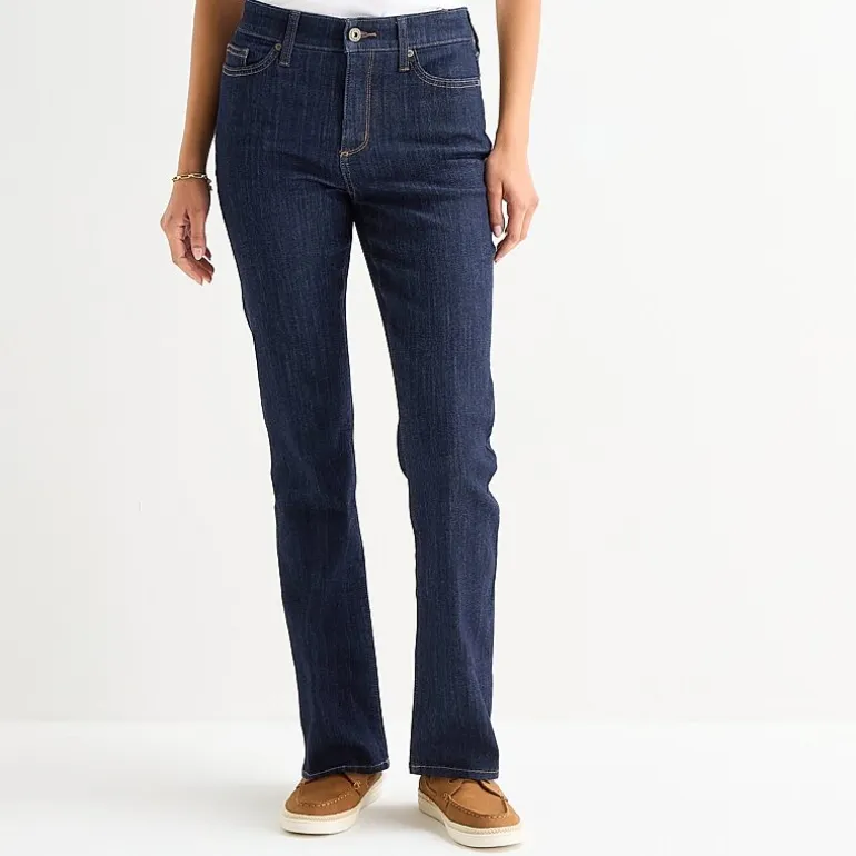 St. John's Bay Womens Mid Rise Secretly Slender Straight Leg Jean