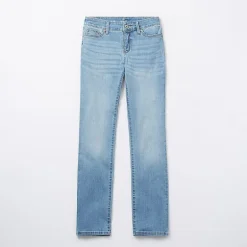 St. John's Bay Womens Mid Rise Secretly Slender Straight Leg Jean
