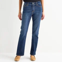 St. John's Bay Womens Mid Rise Secretly Slender Straight Leg Jean