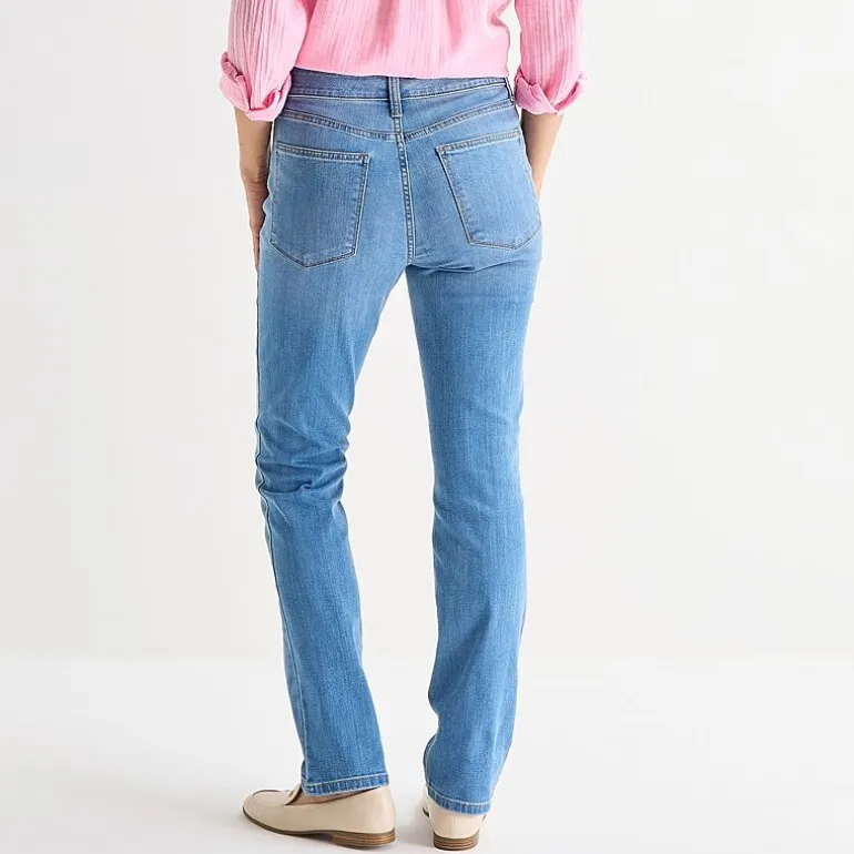 St. John's Bay Womens Mid Rise Secretly Slender Straight Leg Jean