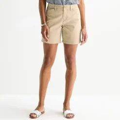 St. John's Bay Womens 7 3/4" Mid Rise Tall Chino Short