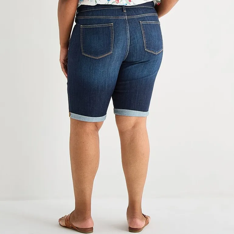 St. John's Bay Womens 11" Plus Bermuda Short
