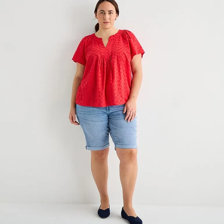 St. John's Bay Womens 11" Plus Bermuda Short