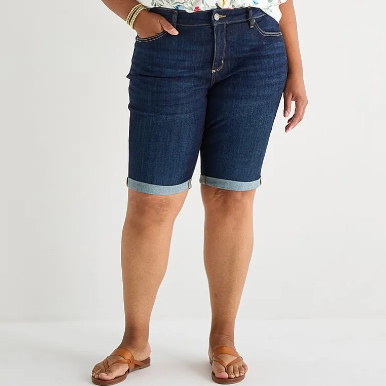 St. John's Bay Womens 11" Plus Bermuda Short