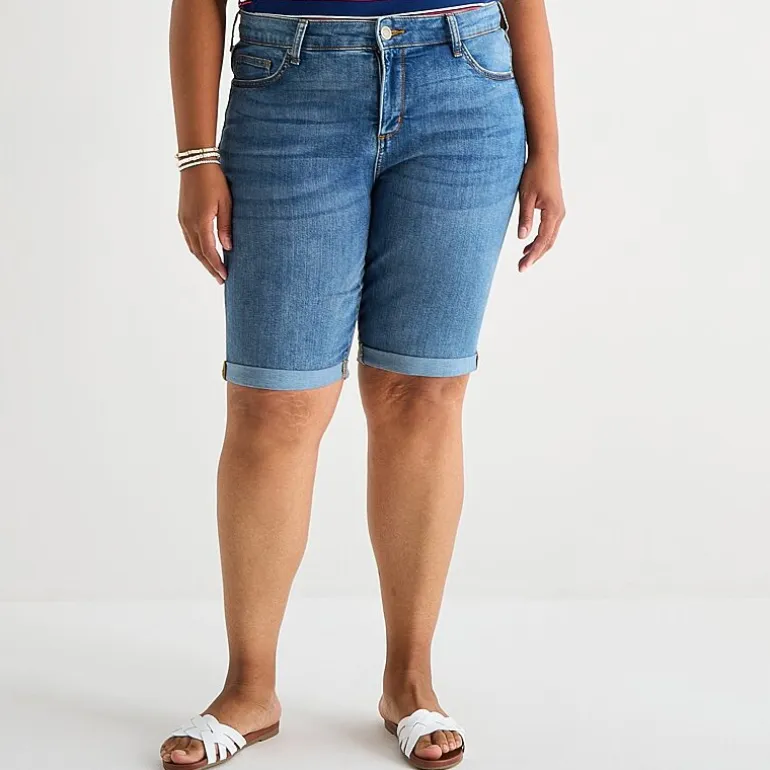 St. John's Bay Womens 11" Plus Bermuda Short