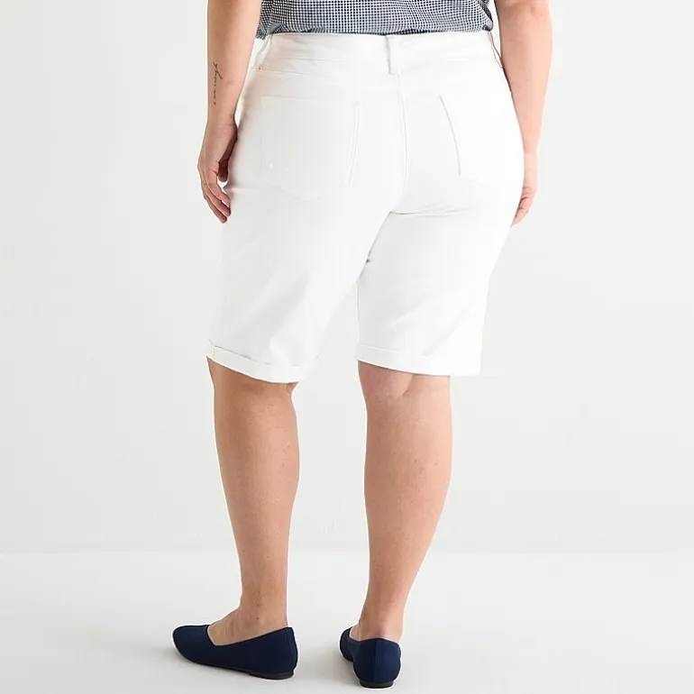 St. John's Bay Womens 11" Plus Bermuda Short