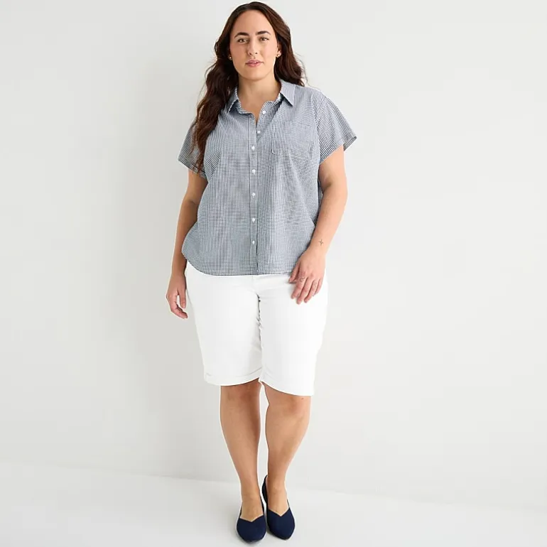 St. John's Bay Womens 11" Plus Bermuda Short