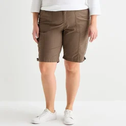 St. John's Bay Womens 11 1/2" Plus Cargo Bermuda Short