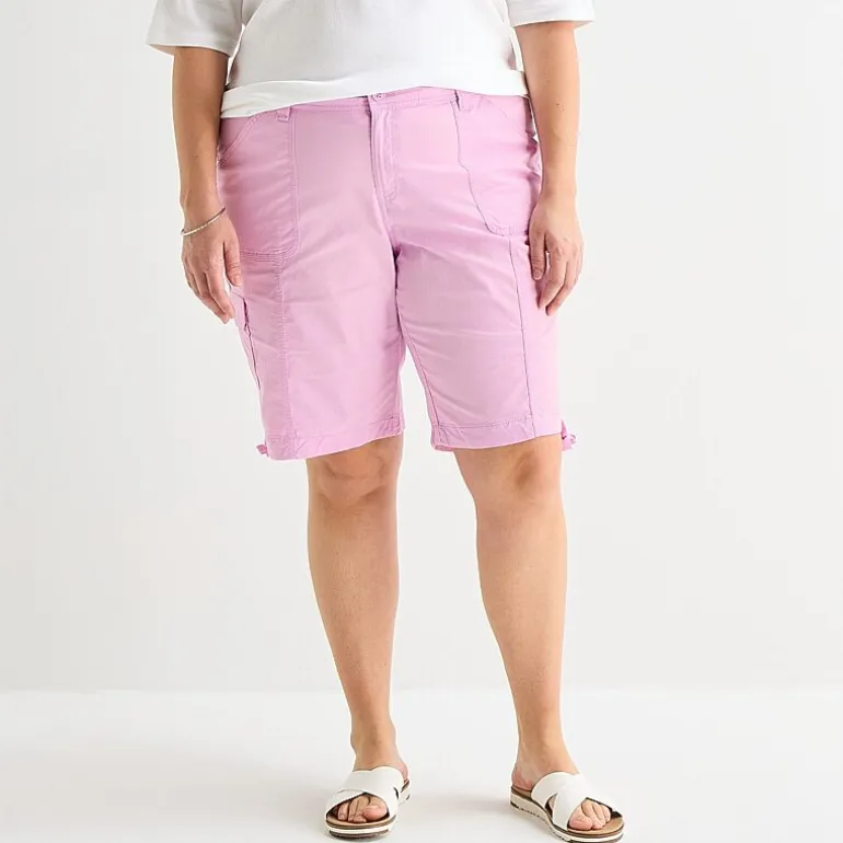 St. John's Bay Womens 11 1/2" Plus Cargo Bermuda Short