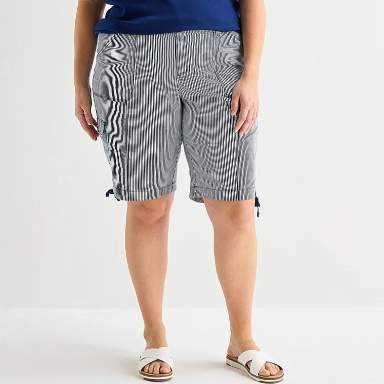 St. John's Bay Womens 11 1/2" Plus Cargo Bermuda Short