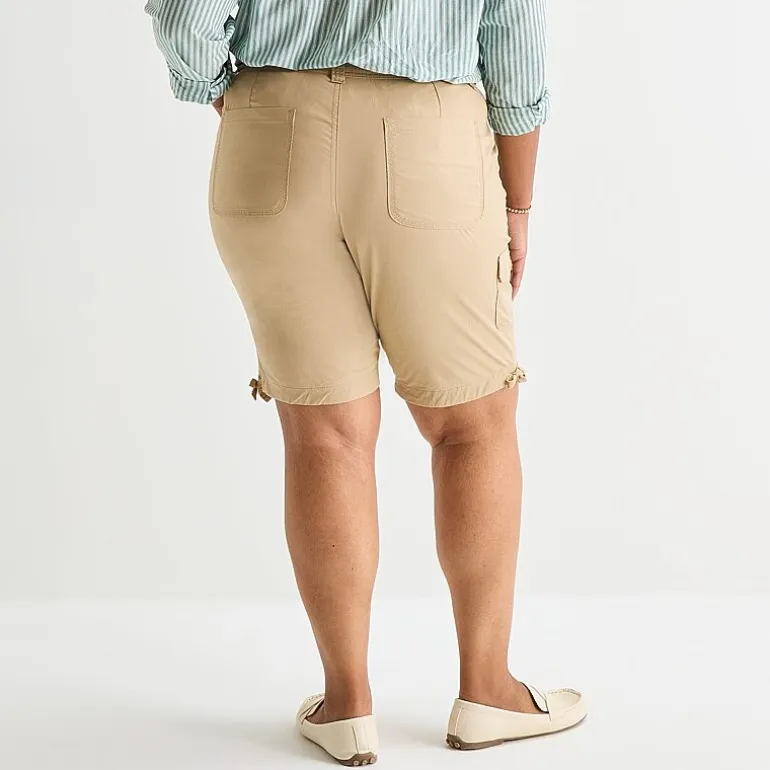 St. John's Bay Womens 11 1/2" Plus Cargo Bermuda Short