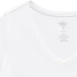 St. John's Bay Womens Plus Easy-on + Easy-off V Neck 3/4 Sleeve Adaptive T-Shirt