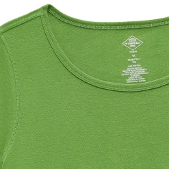 St. John's Bay Womens Plus Easy-on + Easy-off Crew Neck Long Sleeve Adaptive T-Shirt