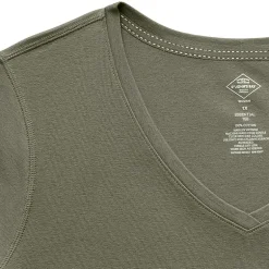 St. John's Bay Womens Plus Easy-on + Easy-off V Neck Short Sleeve Adaptive T-Shirt