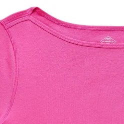 St. John's Bay Womens Plus Easy-on + Easy-off Boat Neck Short Sleeve Adaptive T-Shirt