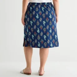 St. John's Bay Womens Plus Midi A-Line Skirt