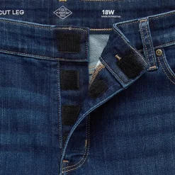 St. John's Bay Womens Plus Mid Rise Adaptive Bootcut Easy-on + Easy-off Jean