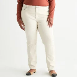 St. John's Bay Womens Plus Mid Rise Straight Leg Jean
