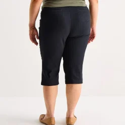 St. John's Bay Womens Plus Secretly Slender Skinny Mid Rise Capri Pant