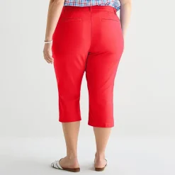 St. John's Bay Womens Plus Secretly Slender Skinny Mid Rise Capri Pant