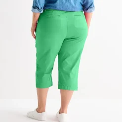 St. John's Bay Womens Plus Secretly Slender Skinny Mid Rise Capri Pant