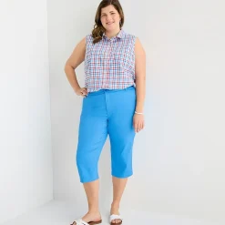 St. John's Bay Womens Plus Secretly Slender Skinny Mid Rise Capri Pant