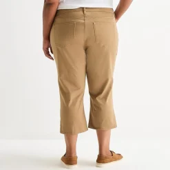 St. John's Bay Womens Plus Secretly Slender Mid Rise Capri Jean