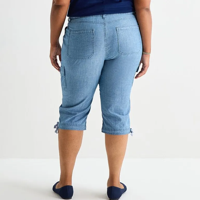 St. John's Bay Womens Plus Skinny Capri Pant
