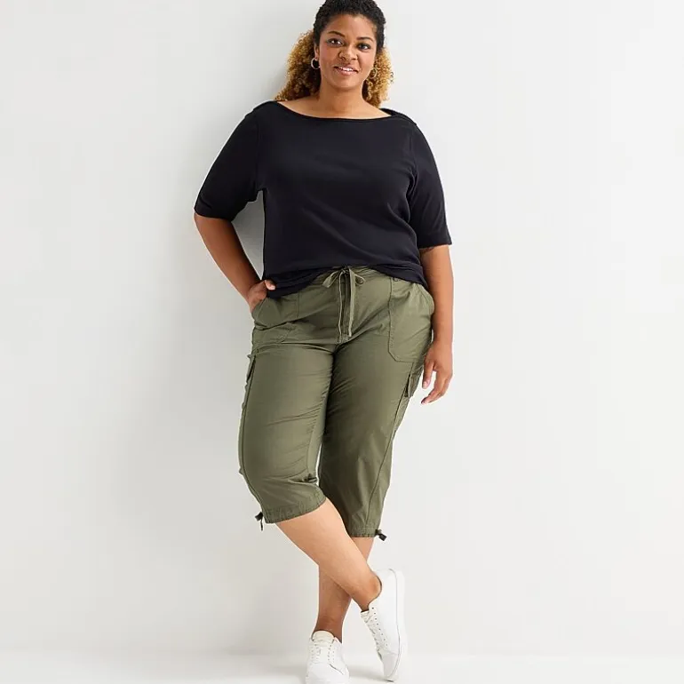 St. John's Bay Womens Plus Skinny Capri Pant
