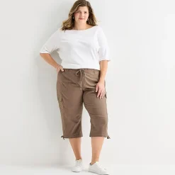 St. John's Bay Womens Plus Skinny Capri Pant