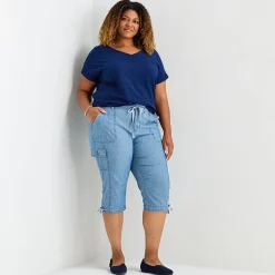 St. John's Bay Womens Plus Skinny Capri Pant